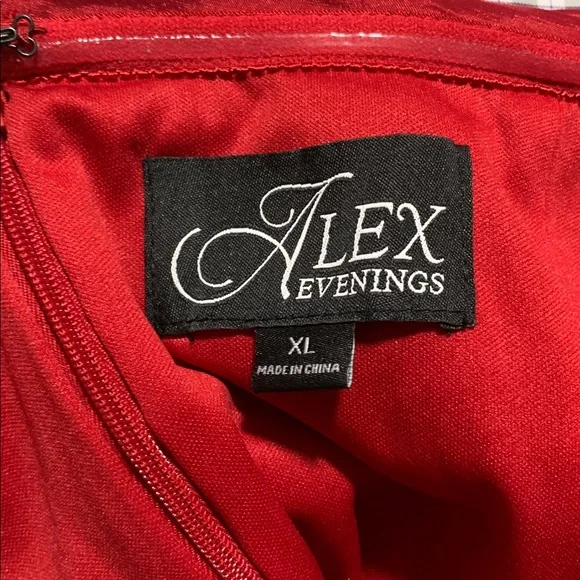 Alex Evenings Red Embellished Bow Detail Sleeveless Blouse Top XL